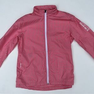 Abacus Golf Jacket Gingham Red Jacket NWOT Like New size L large